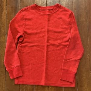 Cat and Jack - red waffle shirt - size small (6/7)
